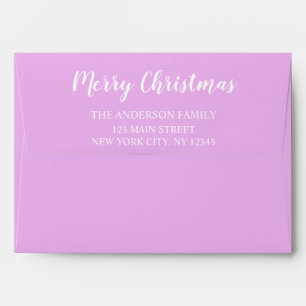Pastel Pink Green Gold Glitter Christmas Envelope