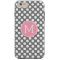 Pastel Pink & Grey Polka Dots with Custom Monogram