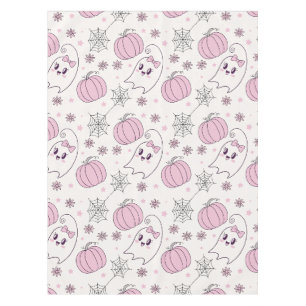 Pastel Pink Halloween Seamless Pattern (4) Tablecloth