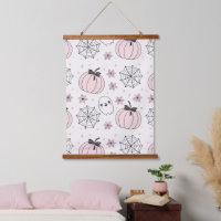 Pastel Pink Halloween Seamless Pattern