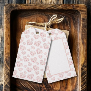 Pastel Pink Hearts Gift Tags