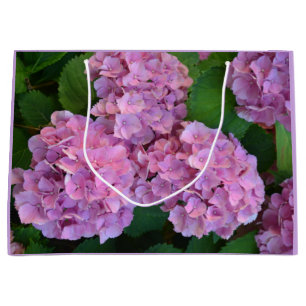 Pastel pink Hortensia hydrangea flowers Large Gift Bag