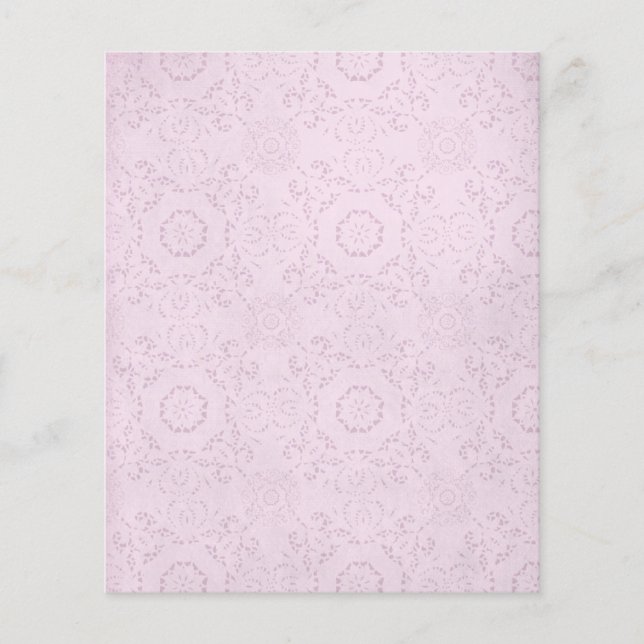 Pastel Pink Lace Scrapbook Paper (Front)