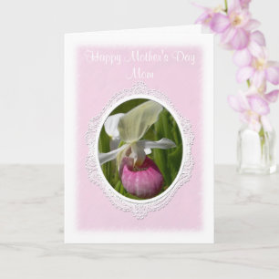 Pastel Pink Lady Slipper Greeting Card
