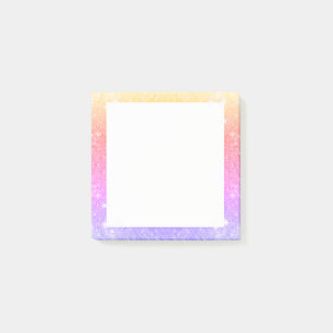 Pastel Pink Lavender Gold Glitter Sparkle Post-it Notes