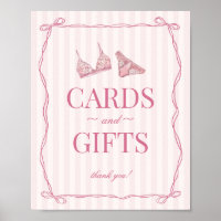 Pastel Pink Lingerie Bachelorette Cards & Gifts
