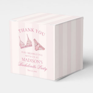 Pastel Pink Lingerie Bachelorette Party Dessert Favour Box