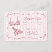 Pastel Pink Lingerie Sizes Shower Bow