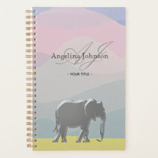 Pastel Pink Monogrammed Planner