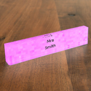 Pastel Pink Mosaic, Nameplate