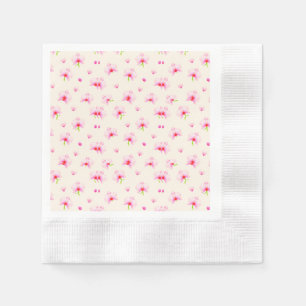 Pastel pink orchids napkin