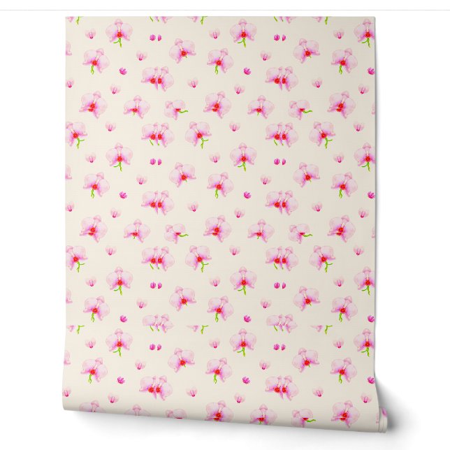 Pastel pink orchids wallpaper (Unrolling)