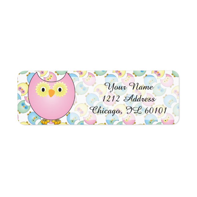 Pastel Pink Owl Baby Shower Theme (Front)