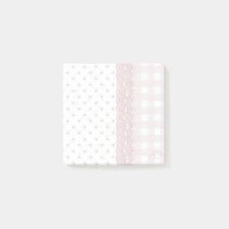 Pastel Pink Patchwork Coaster Post-it Notes