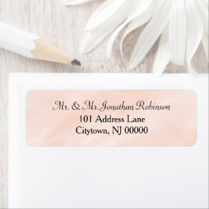 Pastel Pink Peach Wedding Watercolor