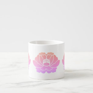 pastel pink peony espresso cup