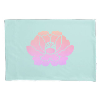 pastel pink peony flower pillowcase