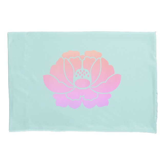 pastel pink peony flower pillowcase (Front)