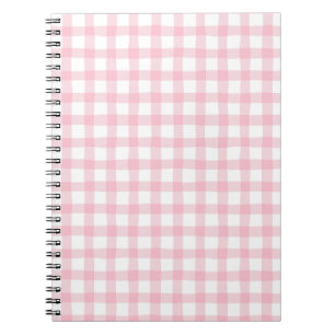 Pastel Pink Plaid – Soft Aesthetic Seamless  Notebook