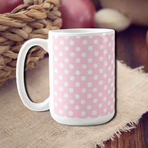 Pastel Pink polka dots Coffee Mug