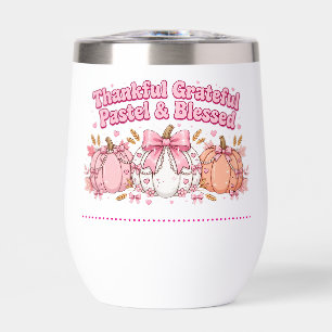 Pastel Pink Pumpkin Thankful Grateful Blessed