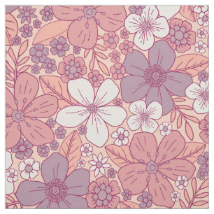 Pastel Pink & Purple Floral Fabric