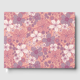 Pastel Pink & Purple Floral Guest Book