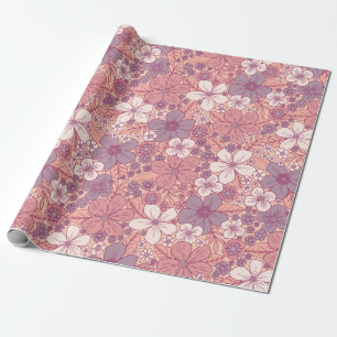 Pastel Pink & Purple Floral Wrapping Paper