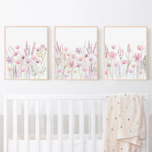 Pastel Pink Purple Meadow Wildflowers Nursery