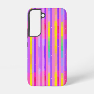 Pastel Pink Purple Stripe Pattern Samsung Galaxy Case