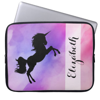 Pastel Pink Purple Unicorn Designed Laptop Sleeve