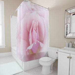 Pastel Pink Rose Shower Curtain