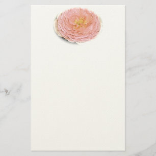 Pastel Pink Rose Stationery