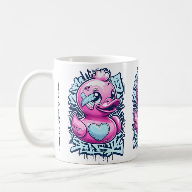Pastel Pink Rubber Duck Mug (Left)
