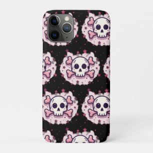 Pastel Pink Skull and Crossbones Case-Mate iPhone Case