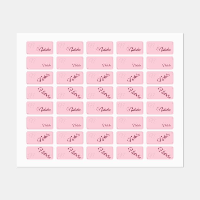 Pastel pink solid colour  personalised (Sheet)