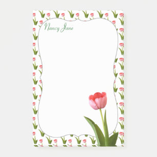Pastel Pink Spring Tulip Floral Photography Post-it Notes