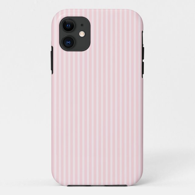 Pastel Pink Stripes. Case-Mate iPhone Case (Back)