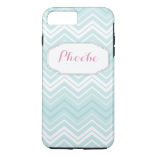 Pastel Pink & Teal Chevron Zigzag Personalised Case-Mate iPhone Case