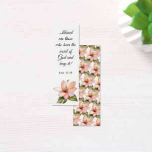 Pastel Pink Tropical Floral Elegant Bible Verse
