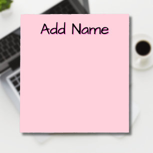 Pastel Pink Unique Personalised Teacher Gifts Notepad