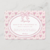 Pastel Pink Vintage Fancy Floral Baby Registry
