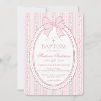 Pastel Pink Vintage Fancy Floral Baptism