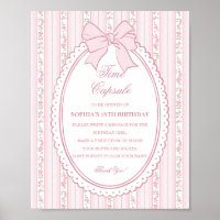 Pastel Pink Vintage Fancy Floral Time Capsule