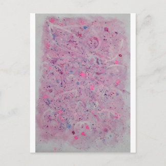 Pastel Pink Watercolor Abstract Holiday Postcard