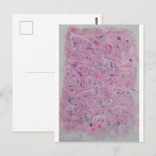 Pastel Pink Watercolor Abstract Postcard