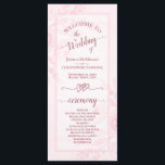 Pastel Pink Watercolor Peonies Elegant Wedding Programme<br><div class="desc">This beautiful wedding program features a rustic boho chic floral design with pastel pink watercolor peonies and leaves. The text is features elegant script calligraphy with space for the couple's name, wedding date, ceremony, bridal party, and a short thank you. Lovely, stylish, and chic, this program is a wonderful way...</div>