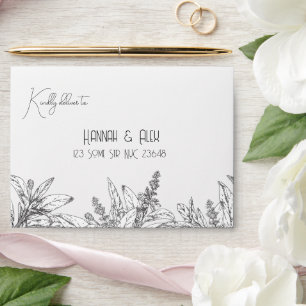 Pastel Pink Wedding Envelope