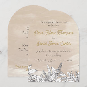 Pastel Pink Wedding Invitation