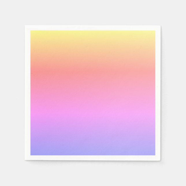 Pastel Pink Yellow Purple Ombré 4Sabrina Napkin (Front)
